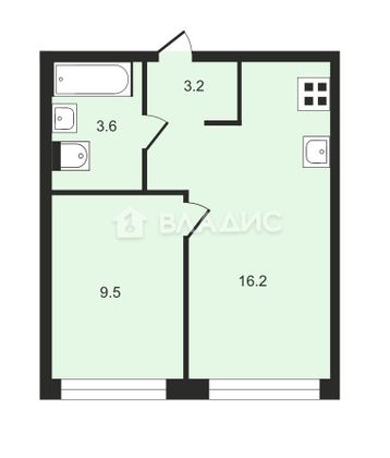 Продажа 1-комнатной квартиры 31,7 м², 2/17 этаж