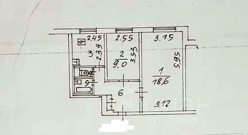 Продажа 2-комнатной квартиры 44 м², 4/9 этаж