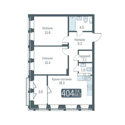 Продажа 3-комнатной квартиры 65,9 м², 6/24 этаж