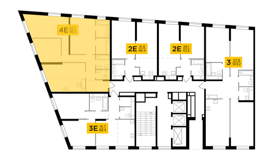 Продажа 4-комнатной квартиры 98,3 м², 21/30 этаж