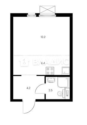 Продажа квартиры-студии 25,3 м², 24/33 этаж