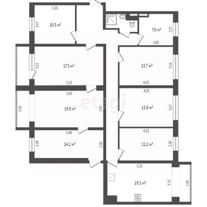 Продажа многокомнатной квартиры 148,9 м², 2/5 этаж