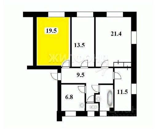 Продажа 1 комнаты, 19,5 м², 5/5 этаж