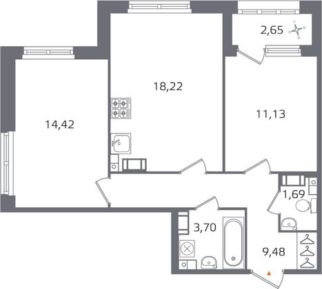 Продажа 2-комнатной квартиры 60 м², 10/17 этаж
