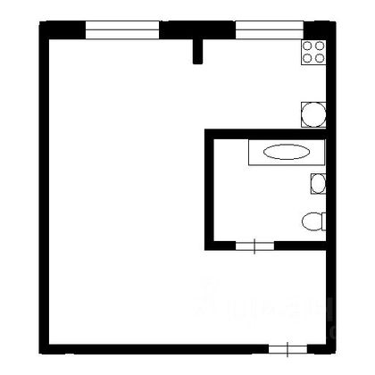 Продажа 1-комнатной квартиры 25,1 м², 1/2 этаж