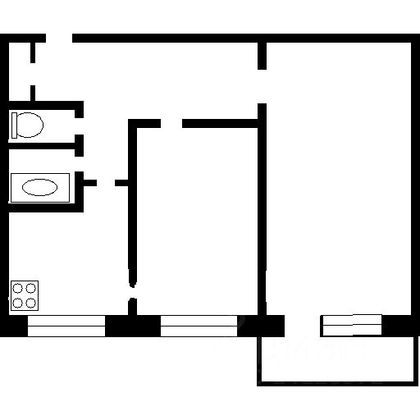 Продажа 2-комнатной квартиры 48,8 м², 3/10 этаж