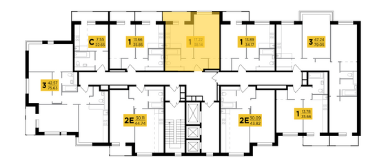 Продажа 1-комнатной квартиры 38,1 м², 23/25 этаж