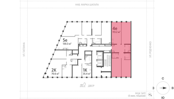 Продажа 3-комнатной квартиры 113,1 м², 13/15 этаж