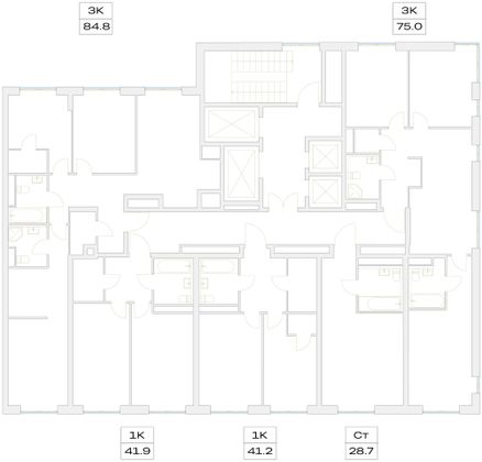 Продажа 1-комнатной квартиры 40,1 м², 10/23 этаж