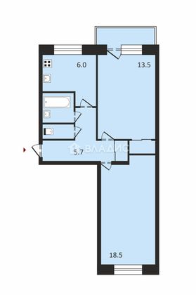 Продажа 2-комнатной квартиры 48,5 м², 4/5 этаж