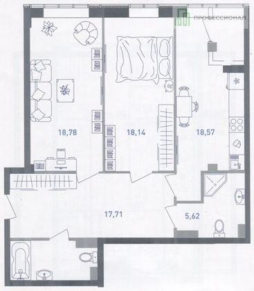 Продажа 2-комнатной квартиры 89,6 м², 4/7 этаж