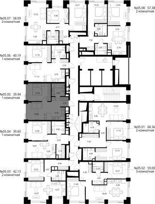 Продажа 2-комнатной квартиры 39,9 м², 5/27 этаж