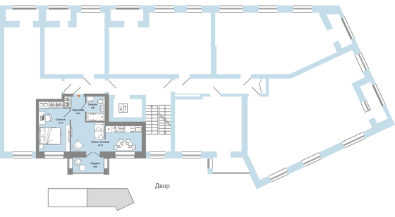 Продажа 2-комнатной квартиры 39 м², 4/8 этаж