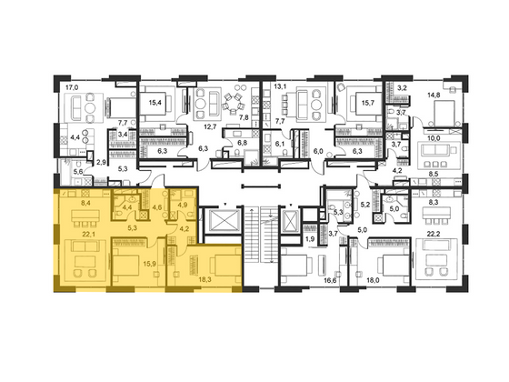 Продажа 2-комнатной квартиры 88,5 м², 2/5 этаж