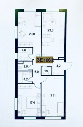 Продажа 4-комнатной квартиры 106,6 м², 10/28 этаж