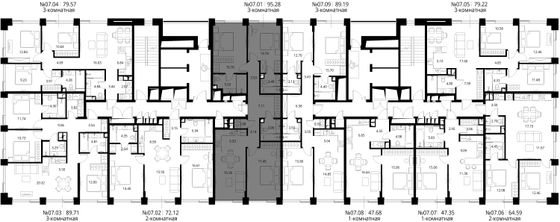 Продажа 3-комнатной квартиры 95,3 м², 7/10 этаж