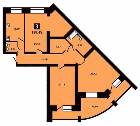 Продажа 3-комнатной квартиры 136,9 м², 9/10 этаж