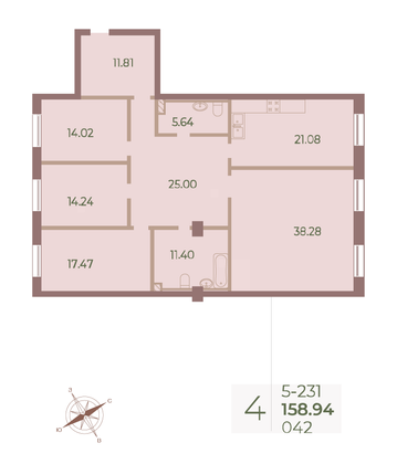 Продажа 4-комнатной квартиры 159 м², 3/9 этаж