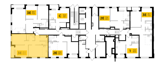 Продажа 3-комнатной квартиры 65,5 м², 1/22 этаж