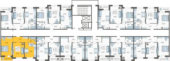 Продажа 2-комнатной квартиры 51,8 м², 12/19 этаж