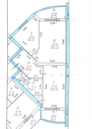 Продажа 2-комнатной квартиры 61 м², 3/10 этаж