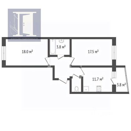 Продажа 2-комнатной квартиры 62 м², 9/26 этаж