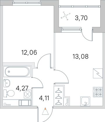 Продажа 1-комнатной квартиры 35,4 м², 3/5 этаж
