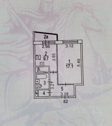 Продажа 1-комнатной квартиры 40 м², 16/17 этаж