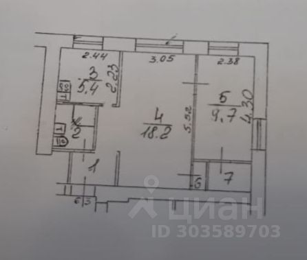 Продажа 2-комнатной квартиры 40,6 м², 1/5 этаж