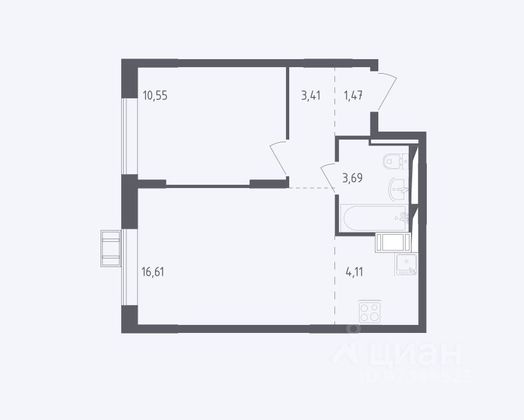 Продажа 2-комнатной квартиры 39,7 м², 17/17 этаж