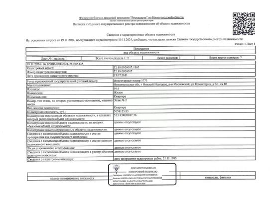 Продажа 1-комнатной квартиры 60,6 м², 1/1 этаж