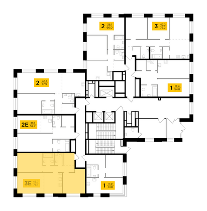 Продажа 3-комнатной квартиры 78,7 м², 2/19 этаж