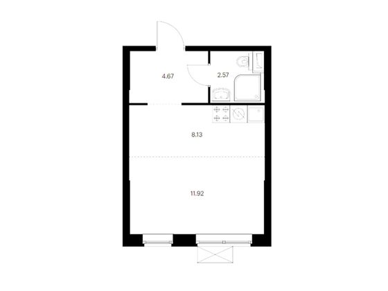 Продажа квартиры-студии 27,3 м², 3/33 этаж