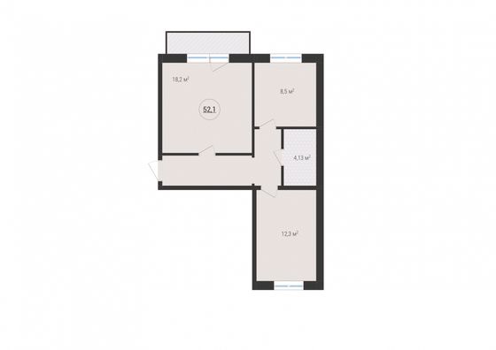 Продажа 1-комнатной квартиры 51,6 м², 10 этаж