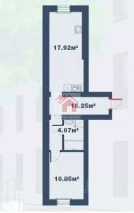 Продажа 1-комнатной квартиры 42,3 м², 1/4 этаж
