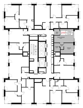 Продажа 1-комнатной квартиры 37,5 м², 22/30 этаж