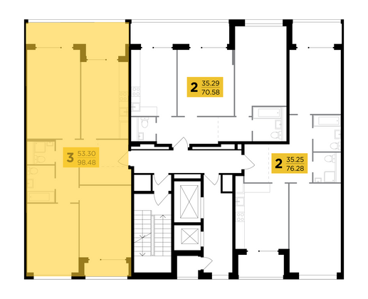 Продажа 3-комнатной квартиры 98,5 м², 12/16 этаж
