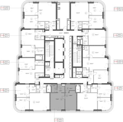 Продажа 1-комнатной квартиры 44,5 м², 48/53 этаж