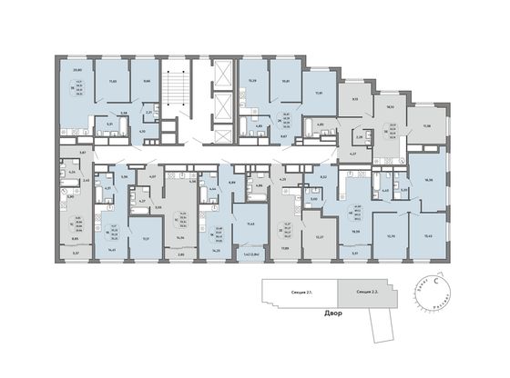 Продажа 2-комнатной квартиры 50,3 м², 17/32 этаж