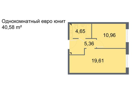 Продажа 1-комнатной квартиры 40,6 м², 21/24 этаж