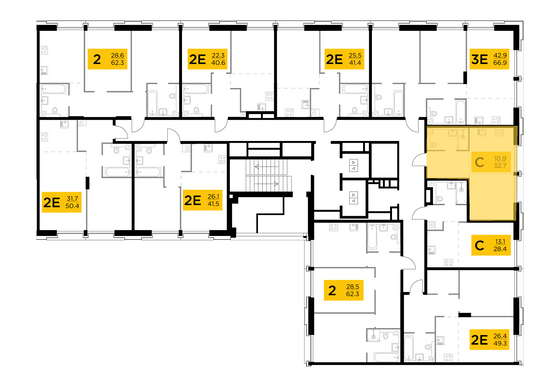 Продажа квартиры-студии 32,7 м², 10/12 этаж