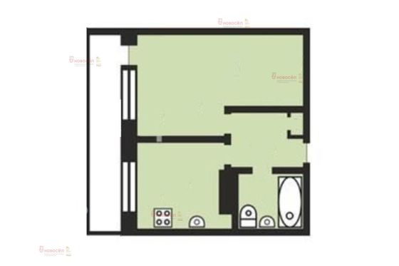 Продажа 1-комнатной квартиры 25 м², 6/9 этаж