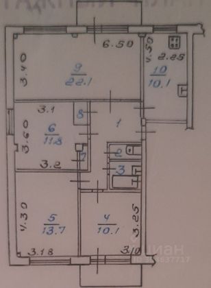 Продажа 4-комнатной квартиры 83,7 м², 2/5 этаж