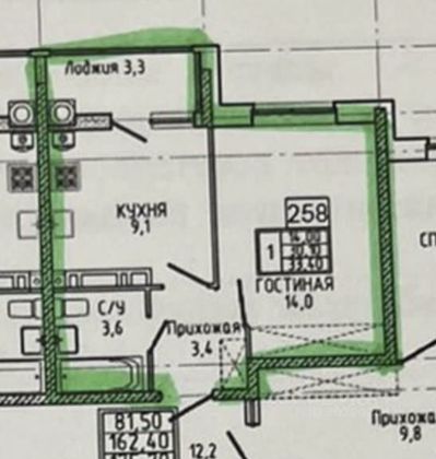 Продажа 1-комнатной квартиры 34 м², 2/18 этаж