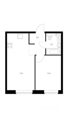 Продажа 1-комнатной квартиры 36,8 м², 16/32 этаж