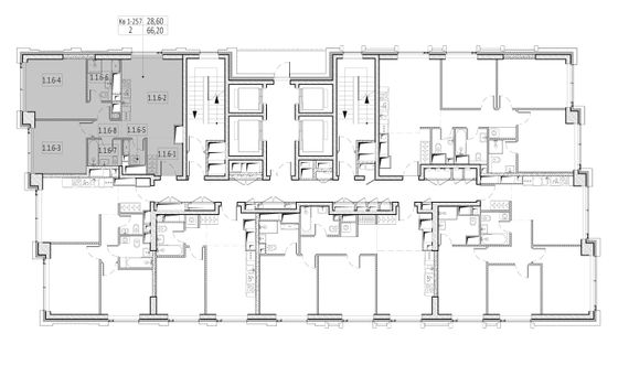 Продажа 2-комнатной квартиры 65,1 м², 38/52 этаж