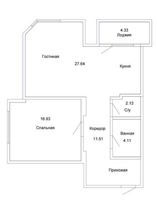 Продажа 2-комнатной квартиры 59,8 м², 9/18 этаж