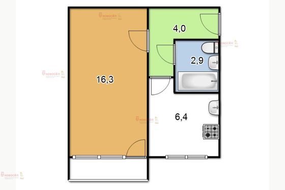 Продажа 1-комнатной квартиры 31 м², 5/5 этаж