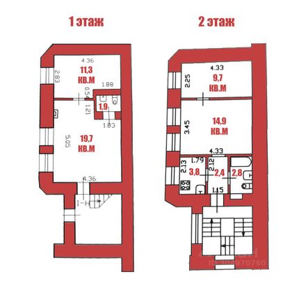 Продажа квартиры со свободной планировкой 83 м², 2/2 этаж