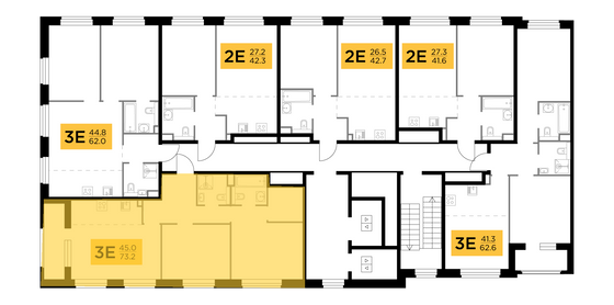 Продажа 3-комнатной квартиры 73,2 м², 3/17 этаж